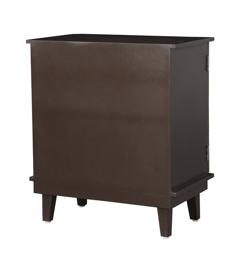 Geometric Pattern Wooden Inlay 2 Door Cabinet