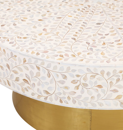 Mother of Pearl Round Coffee Table - Simply Home