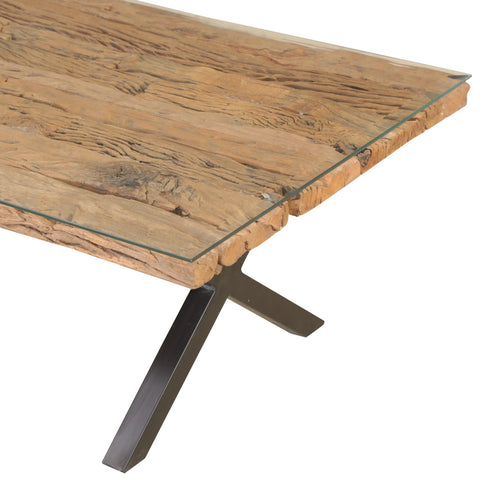 Natural Old Railway Sleeper Wood Coffee Table - Simply Home
