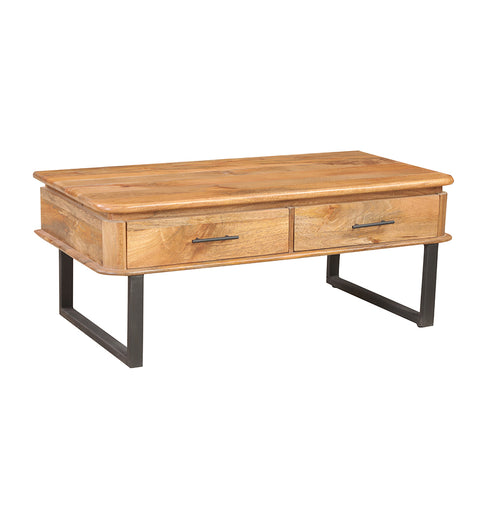 2 Drawer Solid Wood Rectangular Coffee Table - Simply Home