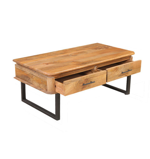 2 Drawer Solid Wood Rectangular Coffee Table - Simply Home