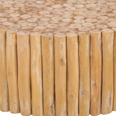 The Bamboo House Solid Wood Coffee Table with Iron Legs - Simply Home
