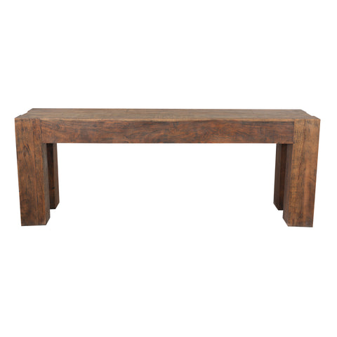 Rustic Solid Wood Console Table with Square Post Legs - Simply Home