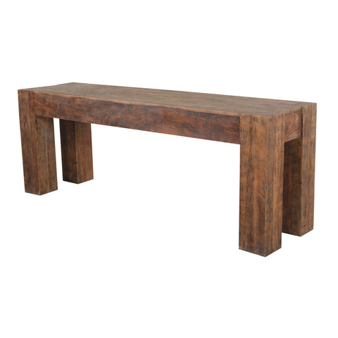 Rustic Solid Wood Console Table with Square Post Legs - Simply Home