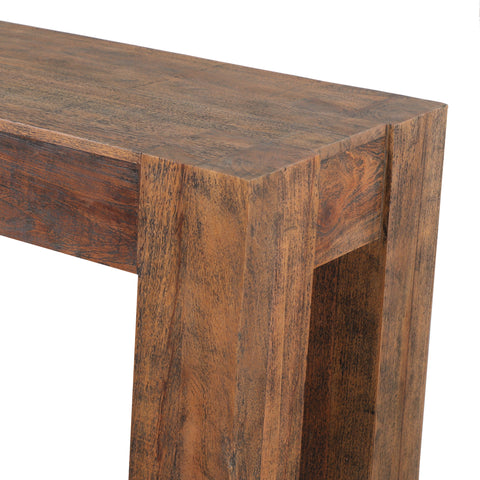 Rustic Solid Wood Console Table with Square Post Legs - Simply Home