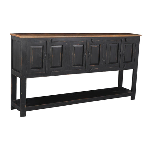 Solid Wood 6 Door Vintage Console Table - Simply Home