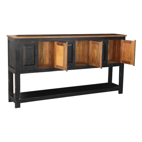 Solid Wood 6 Door Vintage Console Table - Simply Home