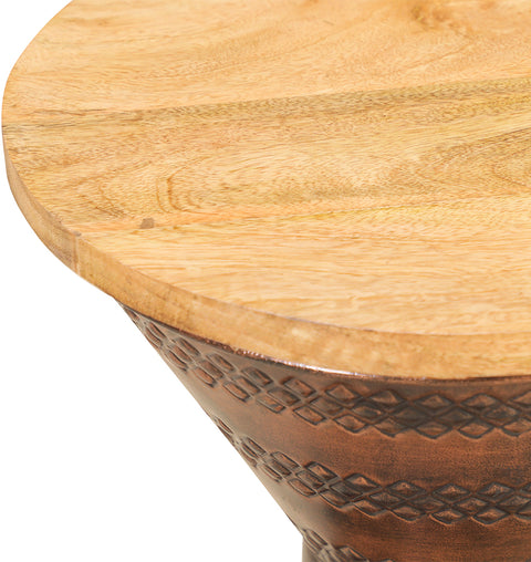 Boho Tribal Drum Side Table