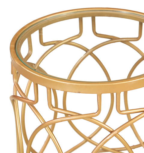 Aurora Circle Iron Side Table
