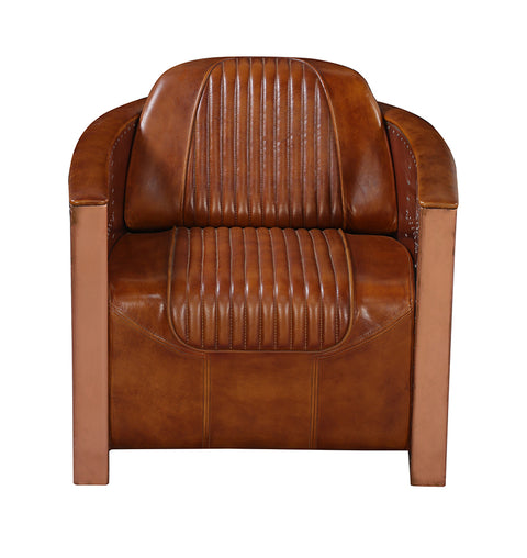 Aviator Copper Tomcat 1-Seater Leather Sofa - Simply Home