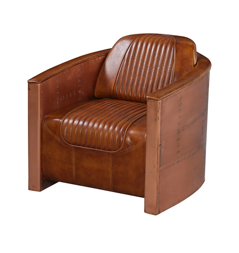 Aviator Copper Tomcat 1-Seater Leather Sofa - Simply Home