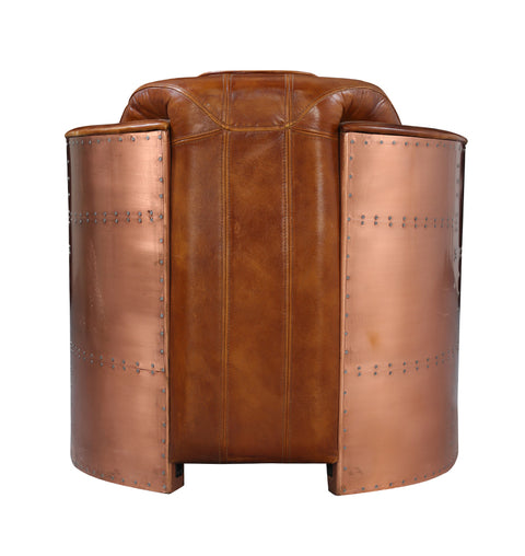 Aviator Copper Tomcat 1-Seater Leather Sofa - Simply Home