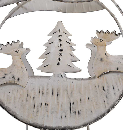White Yuletide Candle Holder - Simply Home
