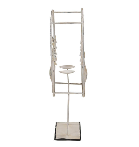 White Yuletide Candle Holder - Simply Home