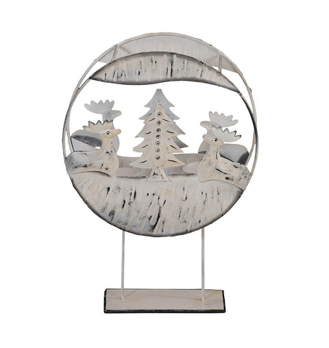 White Yuletide Candle Holder - Simply Home