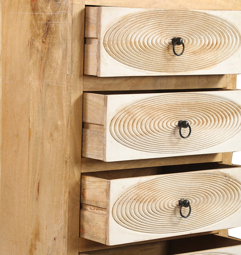 Majestic Hand Carving Solid Wood Chest of 5 Drawers - Simply Home