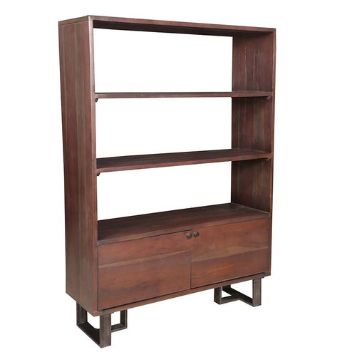 Premium Wood Iron Bookshelf Vintage-Inspired Design - Simply Home