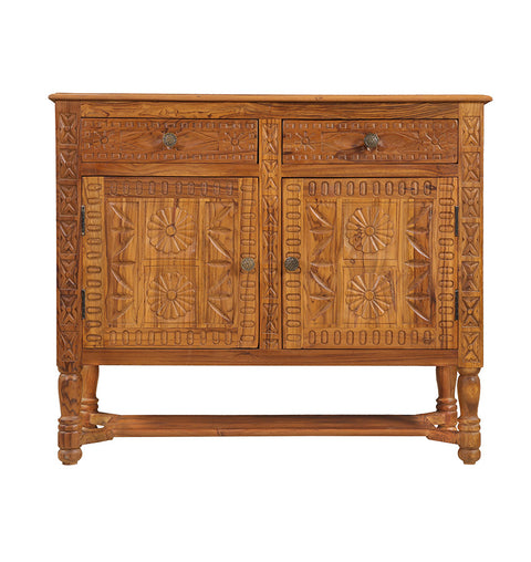 Heritage-Inspired Handcrafted Solid Wood 2 Door Cabinet - Simply Home