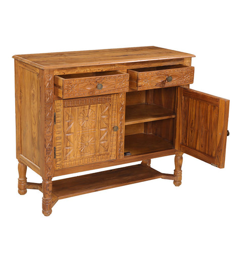 Heritage-Inspired Handcrafted Solid Wood 2 Door Cabinet - Simply Home