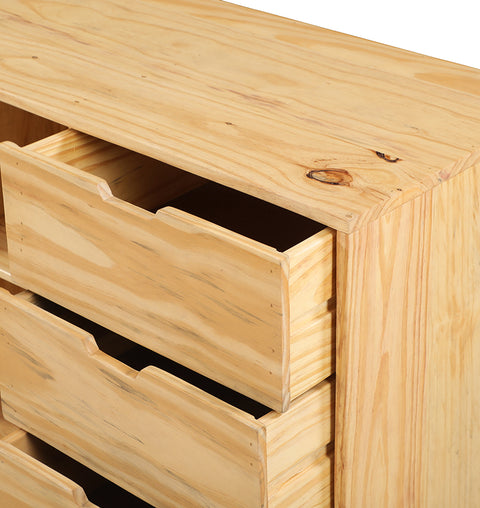 Modern Sideboard with Ribbed Black 2 Doors and 3 Drawers - Simply Home