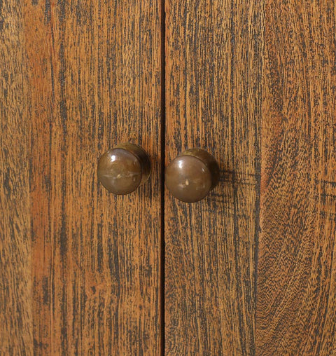 Contemporary Wood & Iron Tall Bookshelf with Cabinet Space - Simply Home