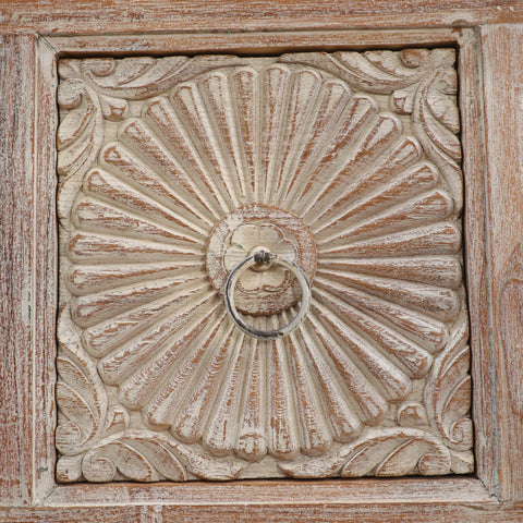 Vintage Hand Carved Solid Wood 5 Drawers Console Table - Simply Home