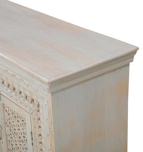 Boho Chic Handcrafted Wood 6 Door Sideboard Antique Finish - Simply Home