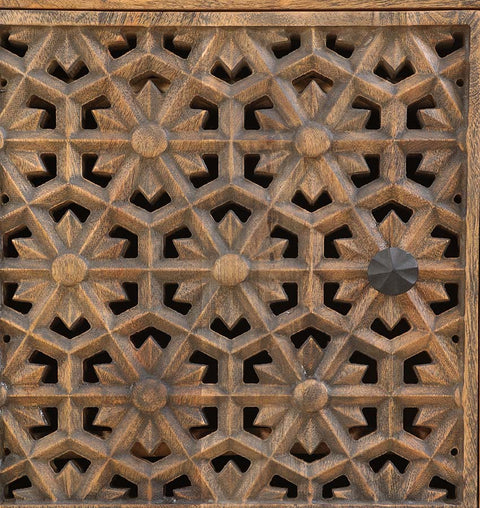 Haveli Charm Carved Bedside