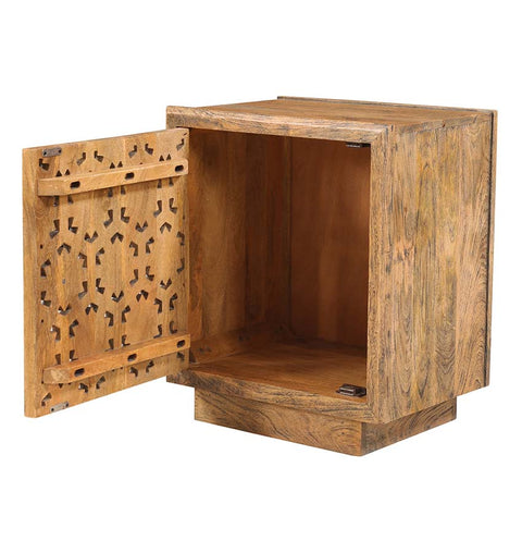 Haveli Charm Carved Bedside