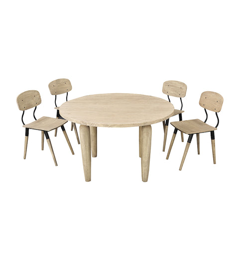 Minimalist Round 4 Seater Dining Table - Simply Home