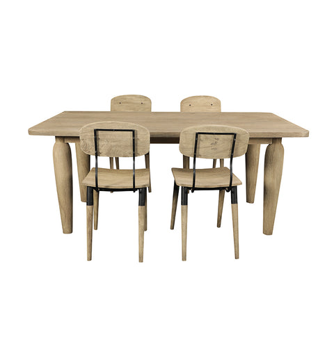Modern Solid Wood Rectangle 4 Seater Dining Table - Simply Home