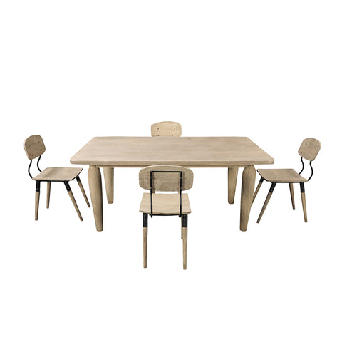Modern Solid Wood Rectangle 4 Seater Dining Table - Simply Home