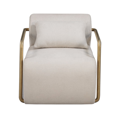 Comfy Premium Fabric Puff Armchair with Metal Legs