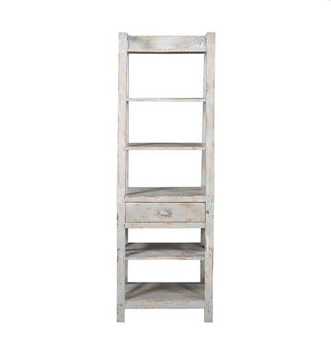 Tall Wooden Display Rack with Single Drawer & Shelves - Simply Home