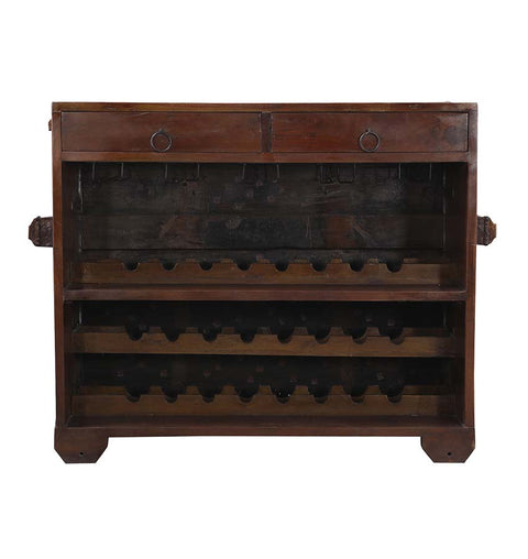 Antique Trunk-Inspired Ox Cart Bar Counter - Simply Home