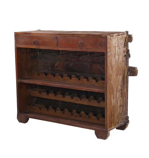 Antique Trunk-Inspired Ox Cart Bar Counter - Simply Home