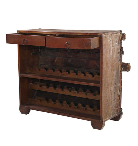 Antique Trunk-Inspired Ox Cart Bar Counter - Simply Home