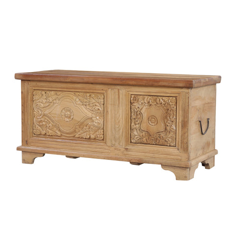 Ornate Blossom Carved Trunk