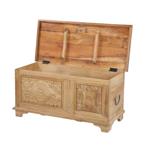 Ornate Blossom Carved Trunk