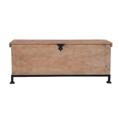 Industrial Mango Wood Trunk with Soft Close Lid