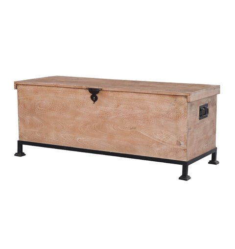 Industrial Mango Wood Trunk with Soft Close Lid