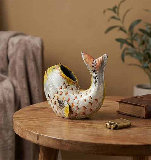 Iron Painted Fish Ashtray