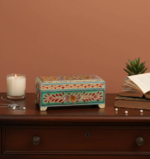 Wooden Painted Barber Box