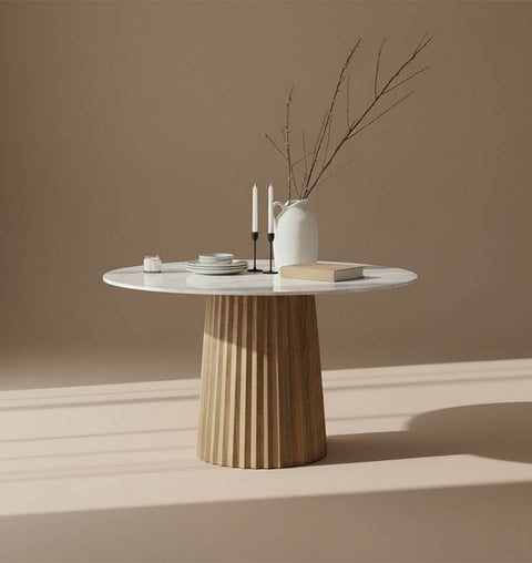 Crestone Round Marble Dining Table