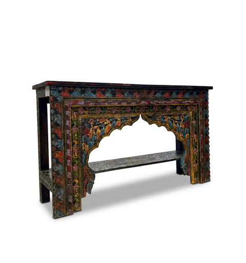 Wooden Hand Carved Console Table for Home
