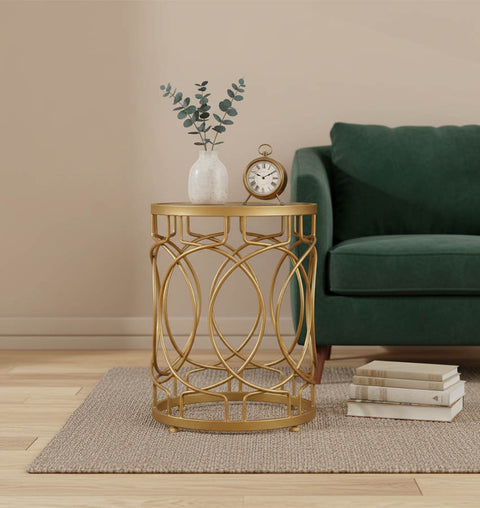 Aurora Circle Iron Side Table