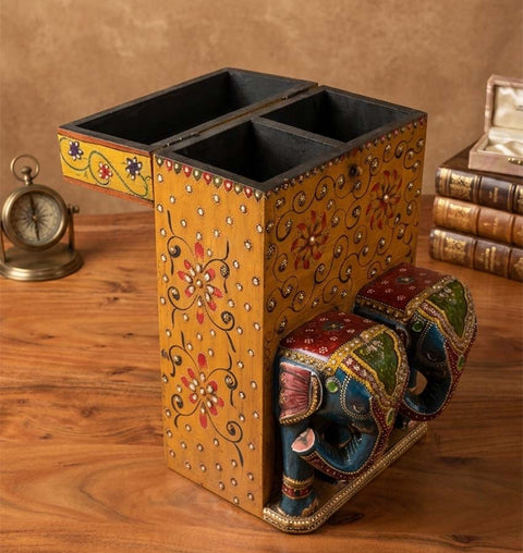 Handcrafted Wooden Wine Organiser & Bottle Holder