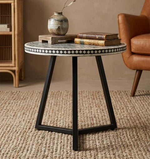 ELARA Bone Inlay Side / End Table