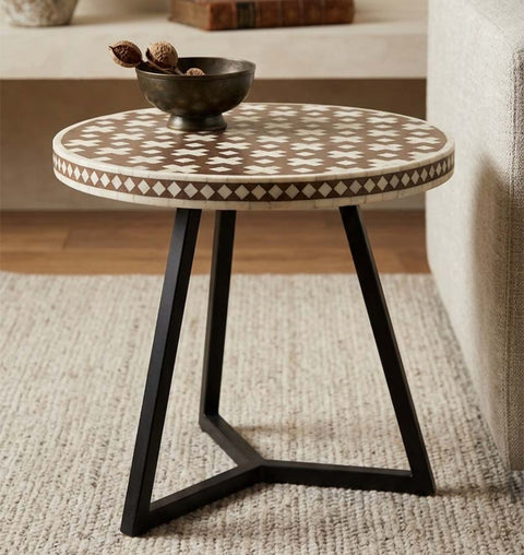 ELARA Bone Inlay Side / End Table