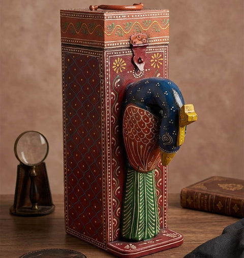 Handcrafted Wooden Wine Organiser & Bottle Holder